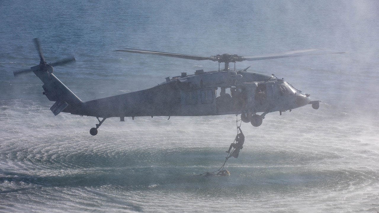 US Navy helicopter crashes into bay during training exercise in Southern California