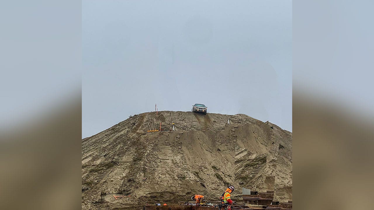 California senior’s car teeters high above construction site after driver misses warning signs