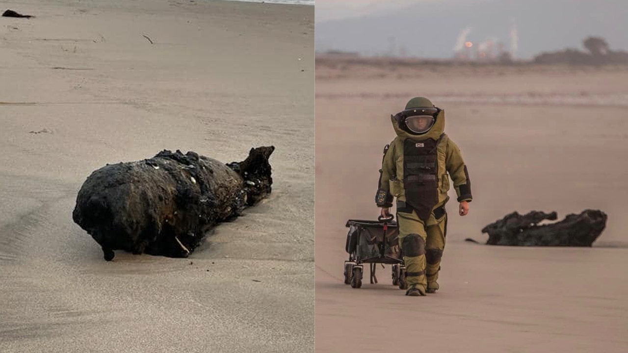 California storms wash up unexploded bomb on Santa Cruz beach