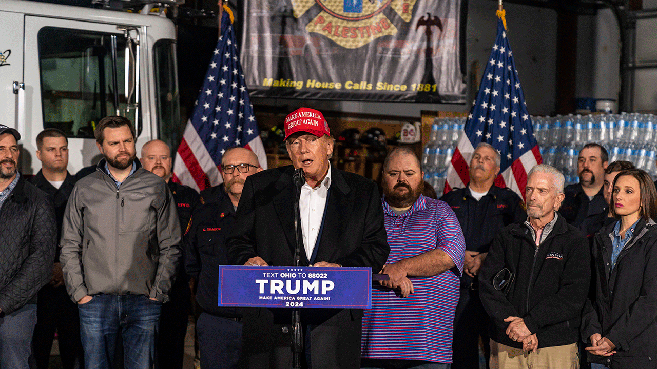 Donald Trump in Ohio after train derailment