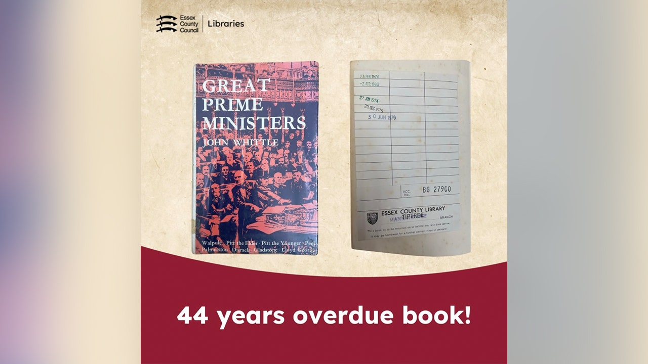 Book on prime ministers is returned to English library 44 years late: 'Can anyone top this?'