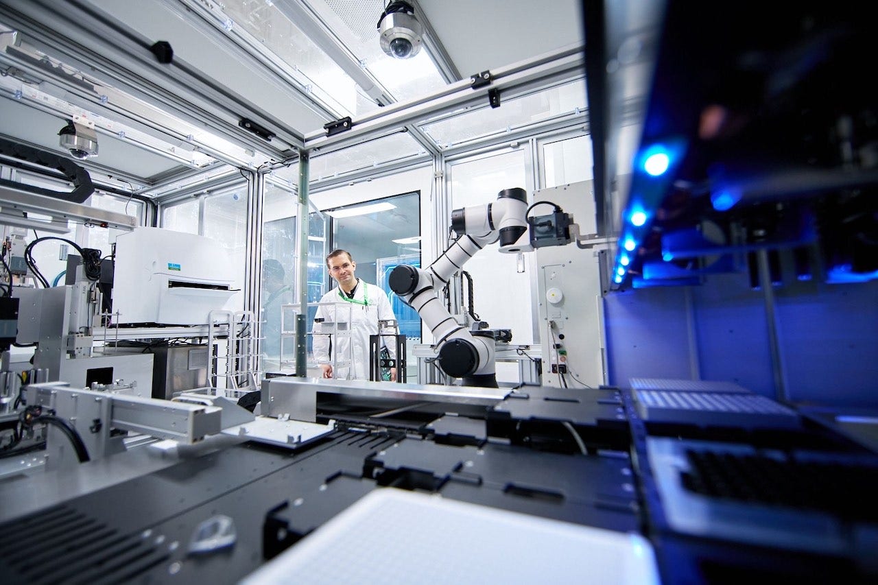 Alex Zhavoronkov, PhD, founder and CEO of Insilico Medicine, is pictured in the lab where the company's AI-generated drugs are created. (Insilico Medicine)