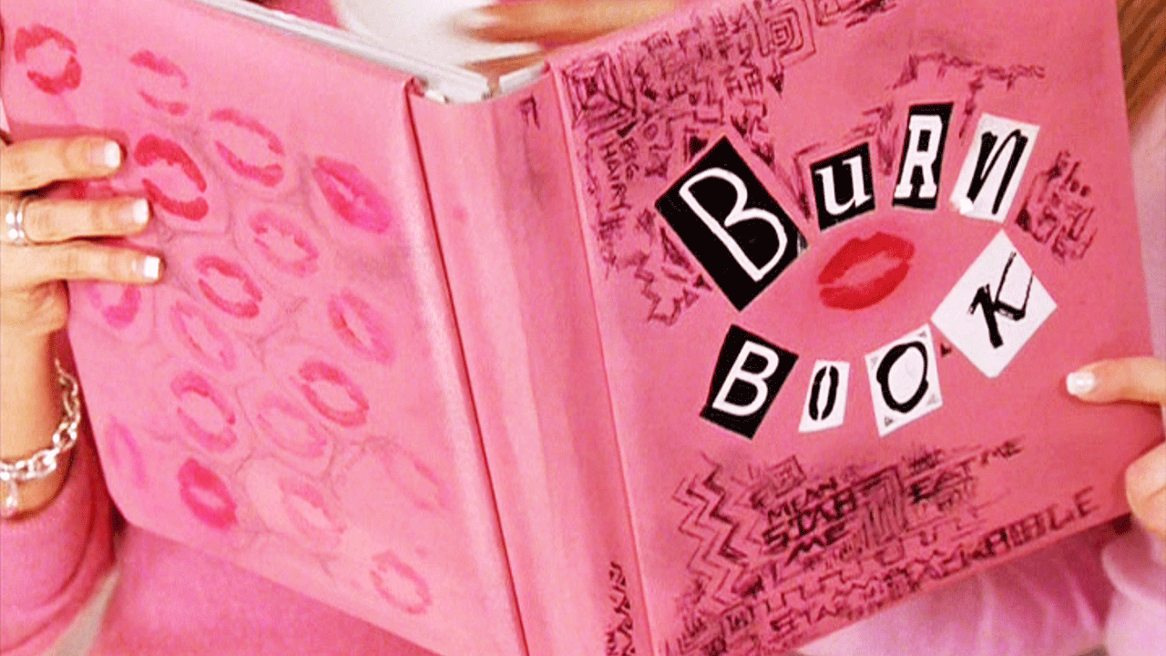 The burn book from "Mean Girls"
