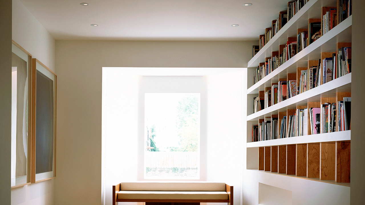 A modern bookshelf