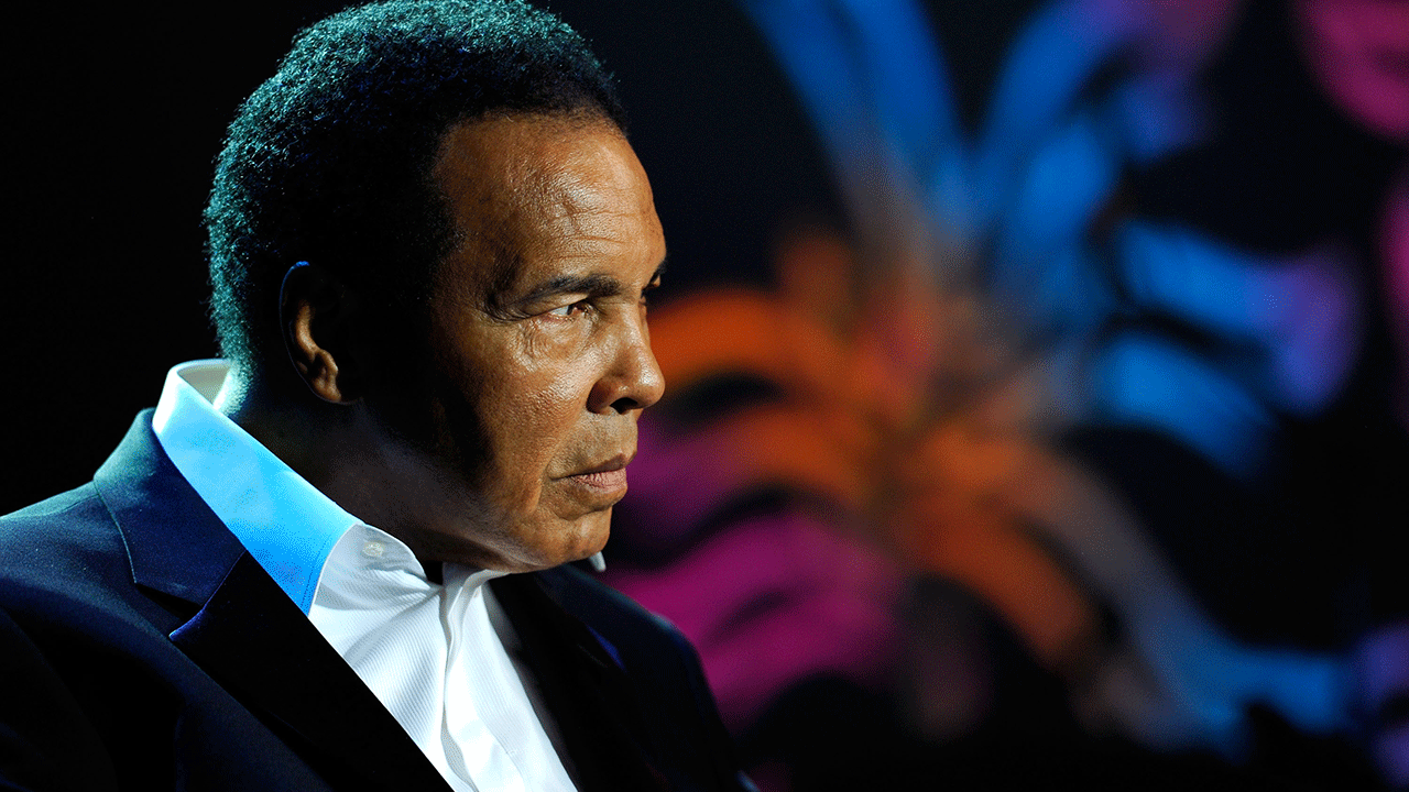 Muhammad Ali at event for Parkinson's