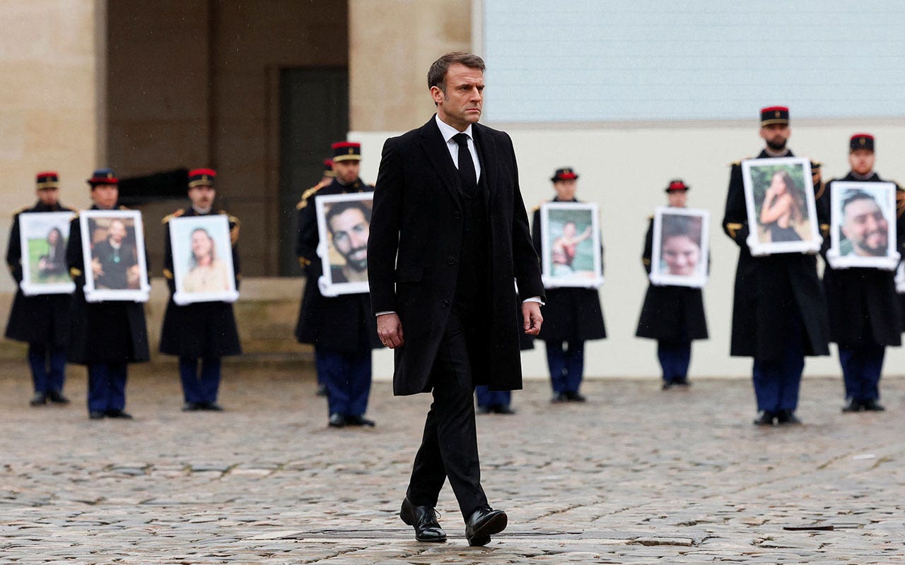 Read more about the article France denounces antisemitism in tribute to victims of Hamas attack