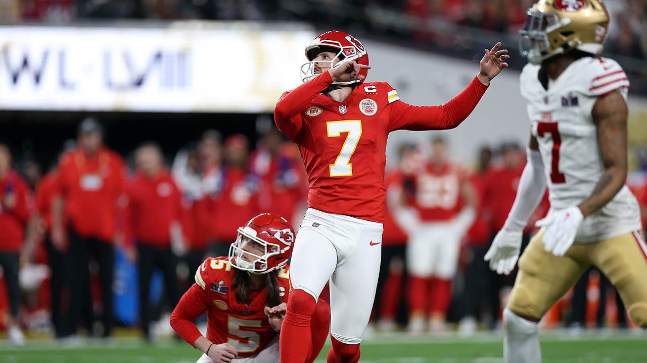 Chiefs’ Harrison Butker drills longest field goal in Super Bowl history, breaking record set in 1st half