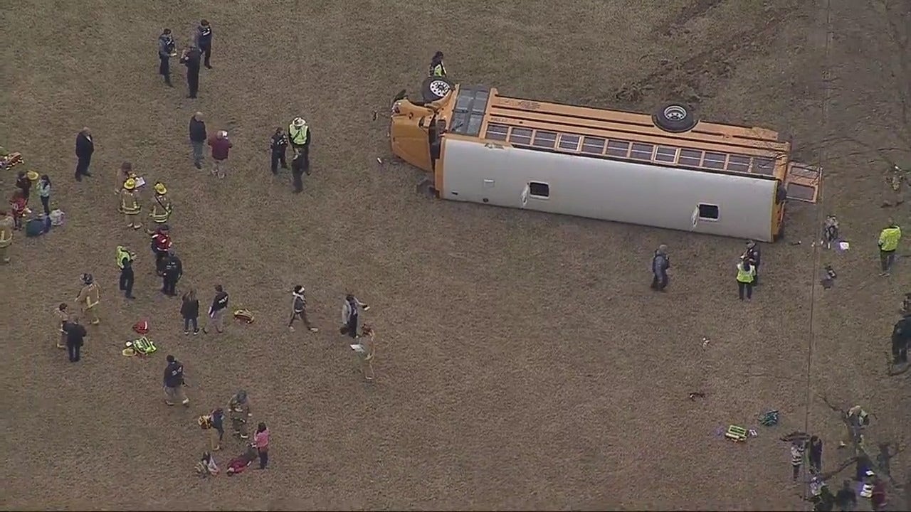 Read more about the article Maryland middle school students taken to hospital after bus overturns