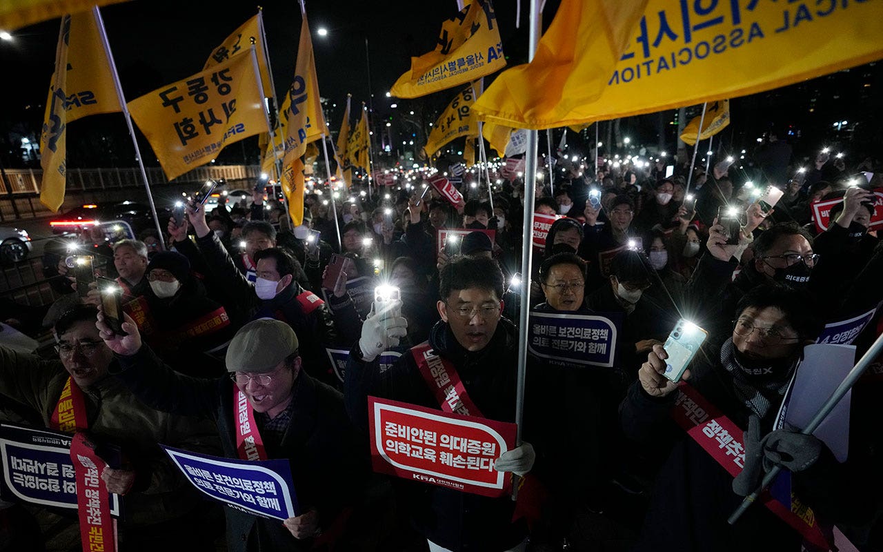 South Korean doctors rally against government plan to increase medical student quota