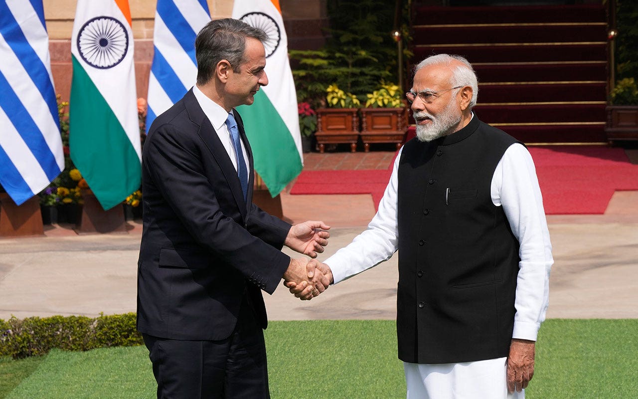Greek prime minister asks India to play key role in building global partnerships to address war challenges