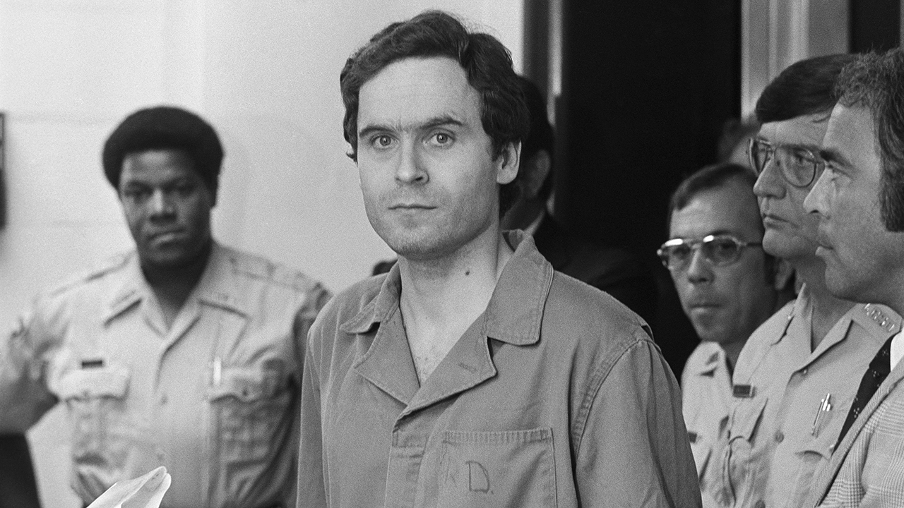 Ted Bundy in a prison uniform