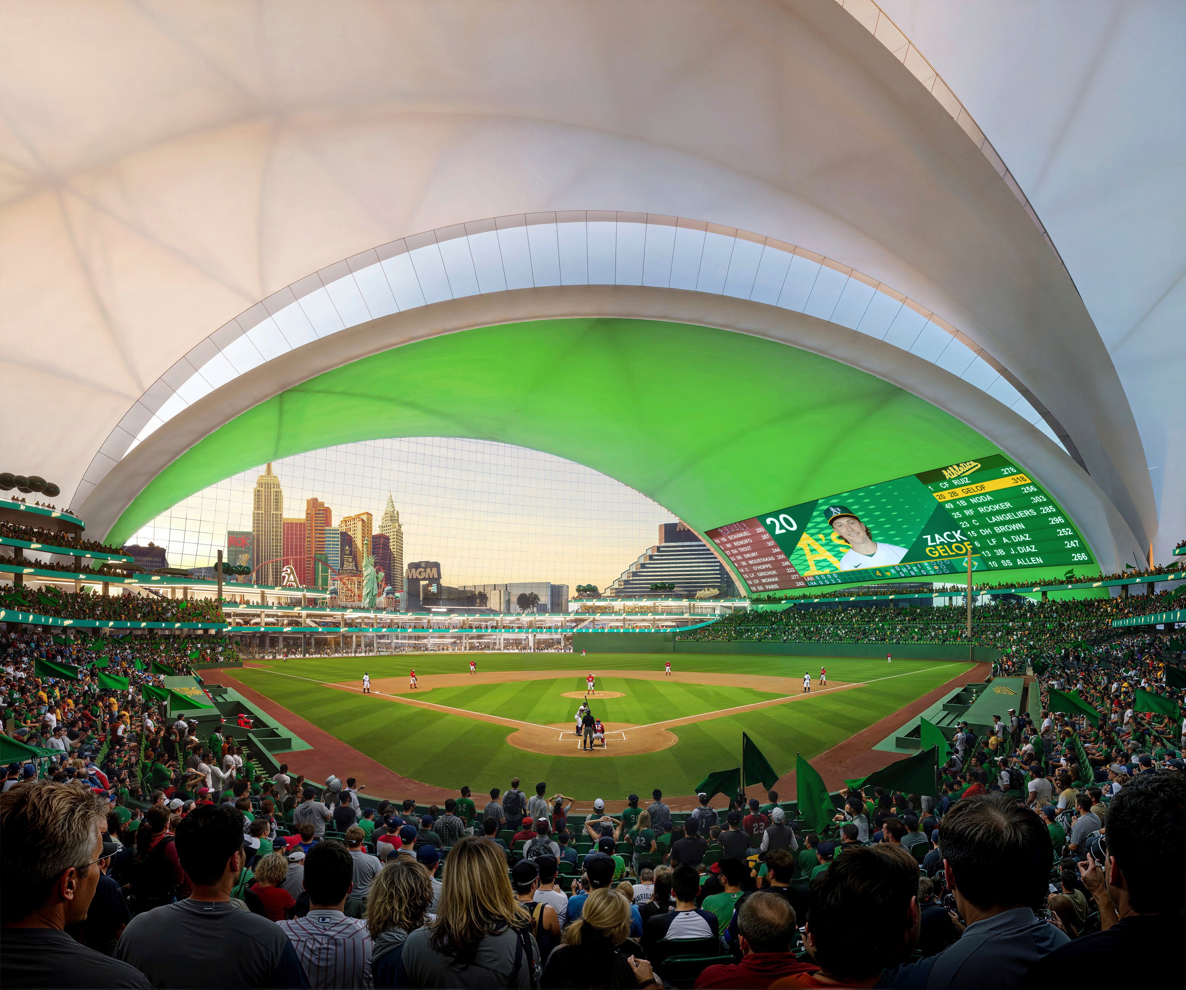 Read more about the article A’s hire investment firm to secure additional $500M for Vegas stadium: report