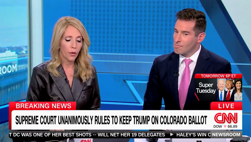 CNN anchor says 'unfortunately for America,' Supreme Court correct to keep Trump on ballot