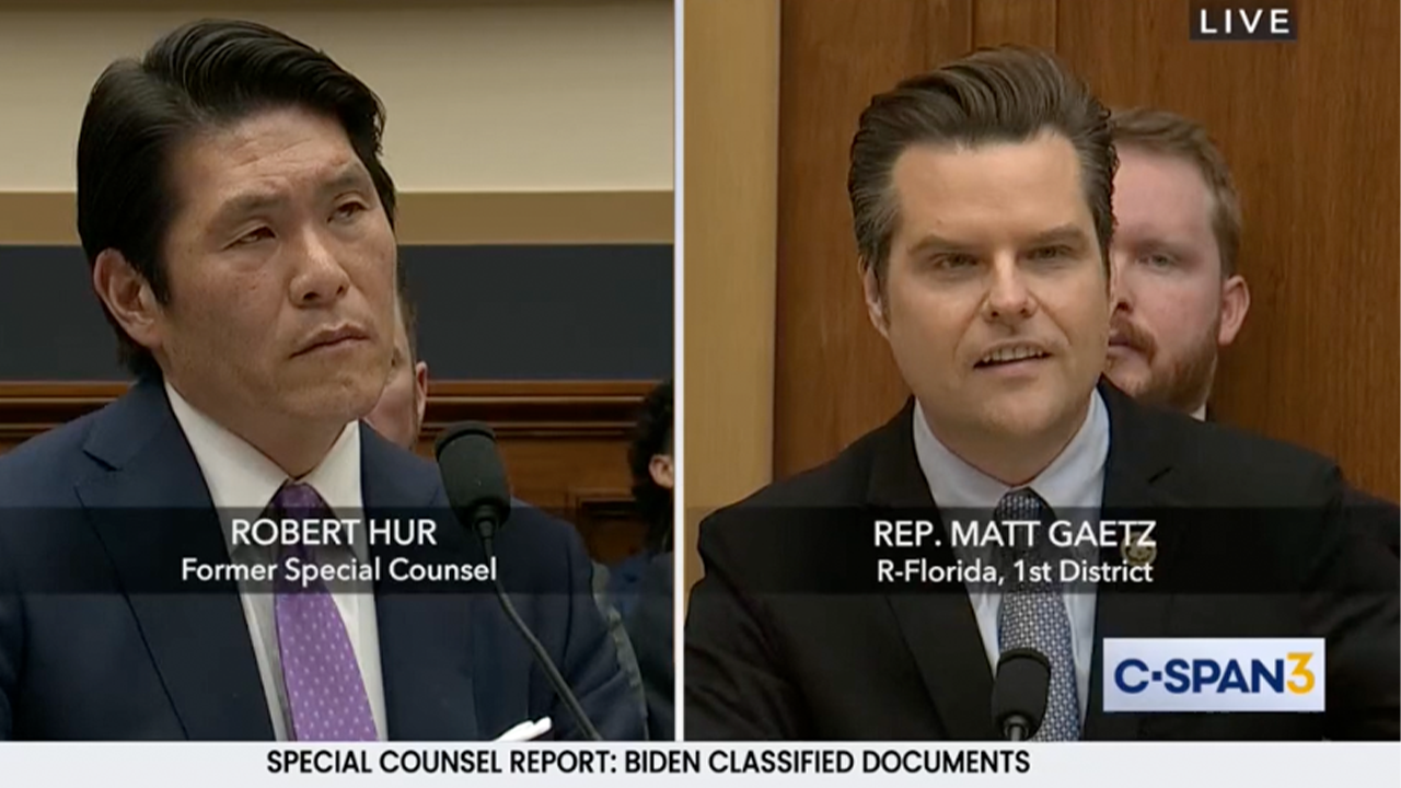 Matt Gaetz presses Hur over not charging Biden ghostwriter: 'What does somebody have to do?'