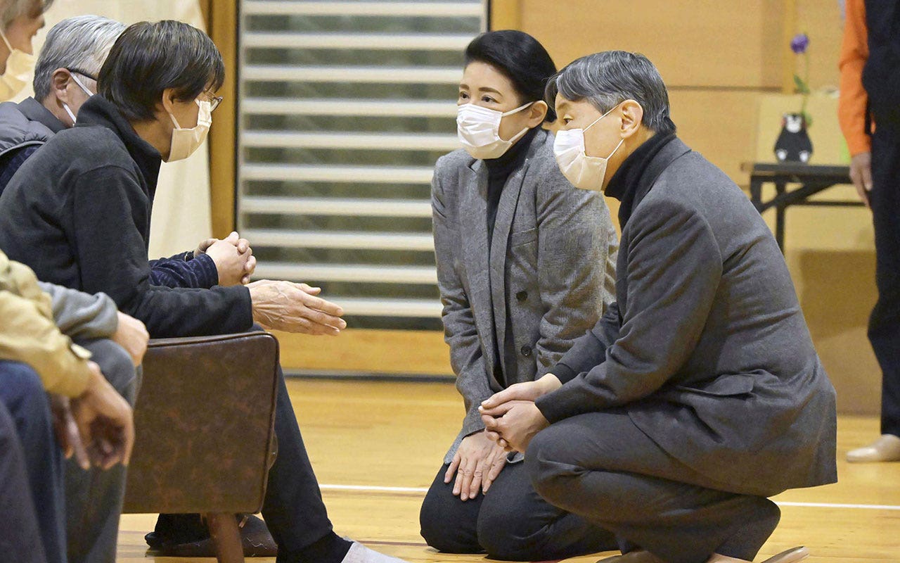 Japan's emperor and empress visit towns hit by fatal New Year’s Day earthquake