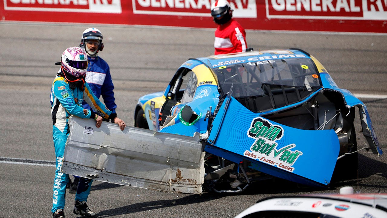 Read more about the article NASCAR fines Xfinity Series driver Joey Gase for throwing bumper at another car after wreck