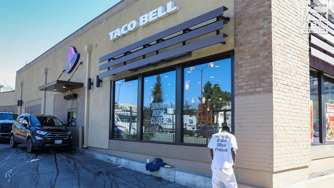 An exterior view of a Taco Bell restaurant on Telegraph Avenue in Oakland, California on Friday, March 15, 2024. (DWS for Fox News Digital)