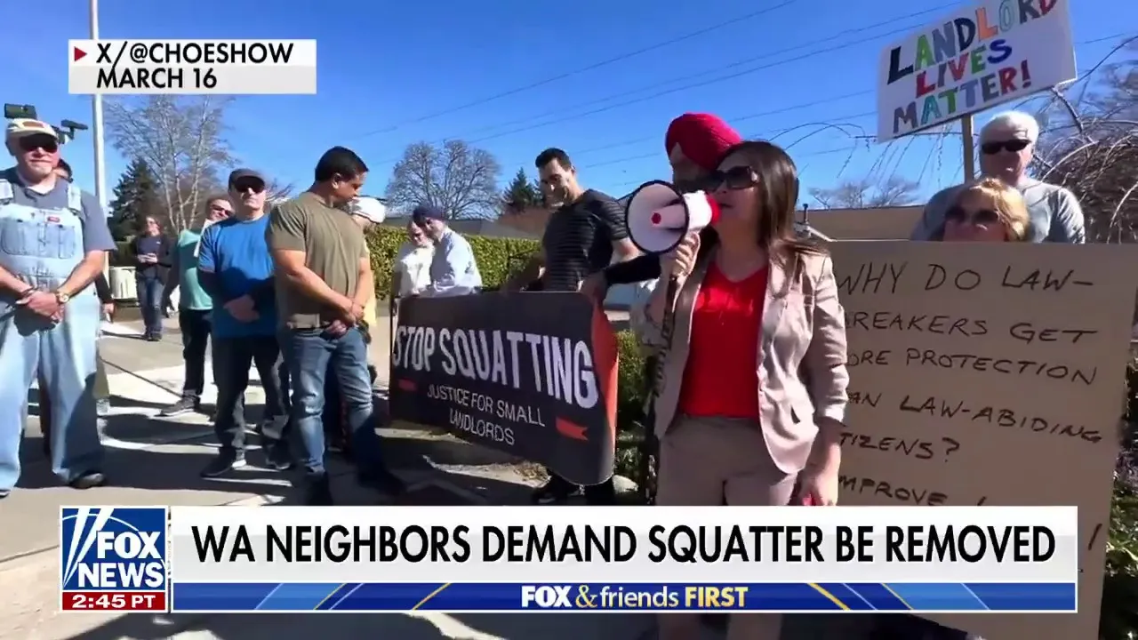 Seattle-area community protests 'con man' squatter who won't leave rental house: 'Exploiting the system'