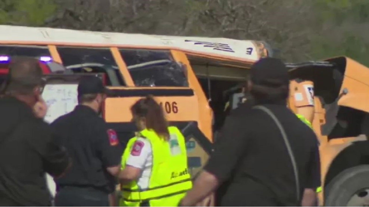 Texas school bus crash with concrete truck kills man and child returning from zoo field trip