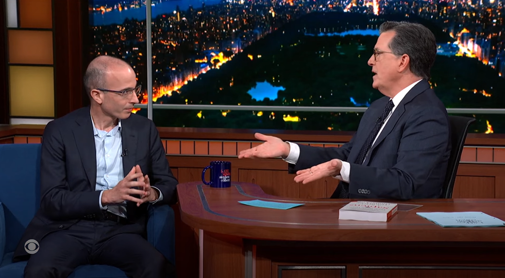 Colbert clashes with guest about AI's future, says he's 'ready for the machines' to be in charge