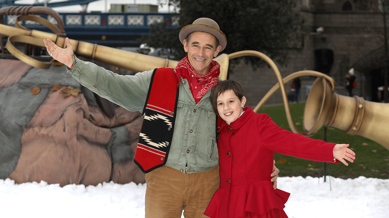 Mark Rylance and Ruby Barnhil at premiere of "The BFG"