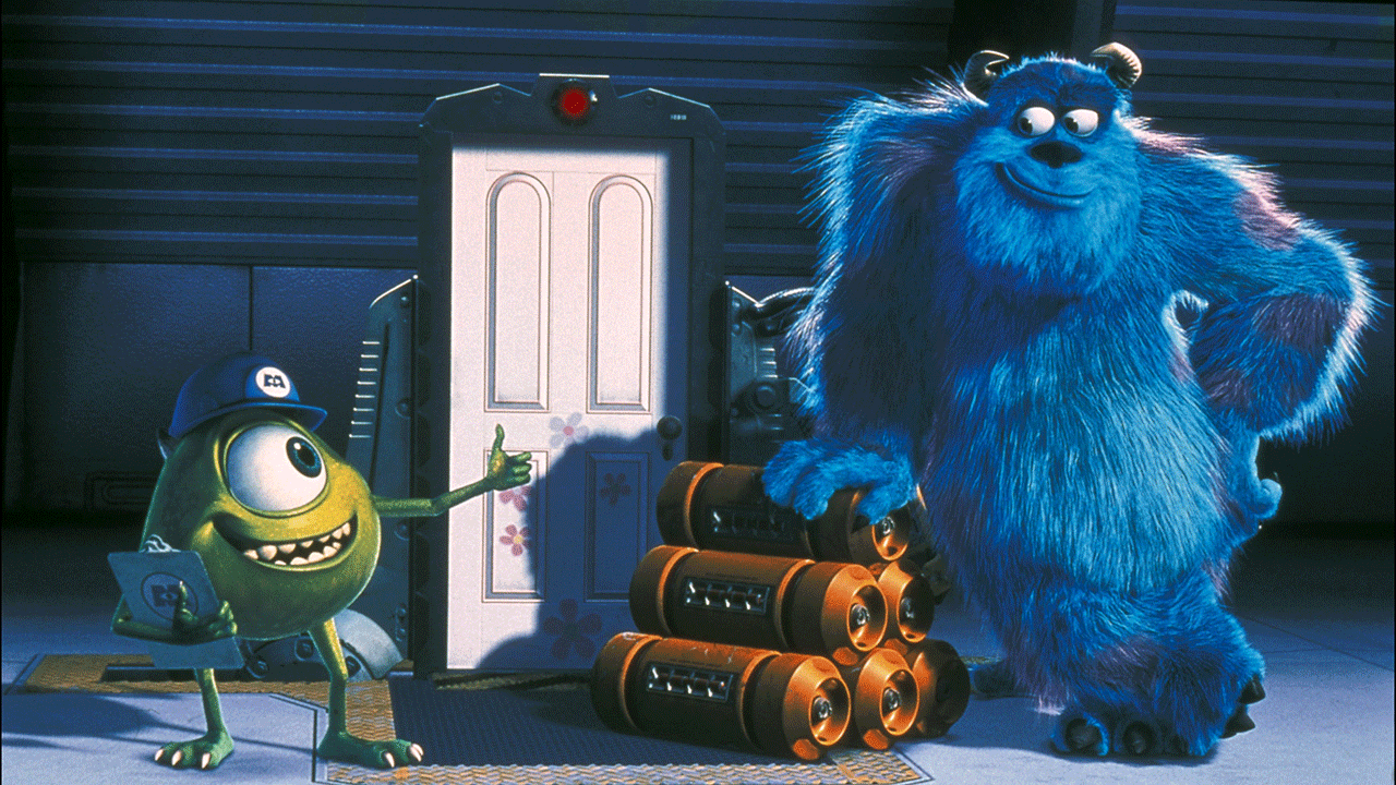 Scene from "Monsters Inc" 