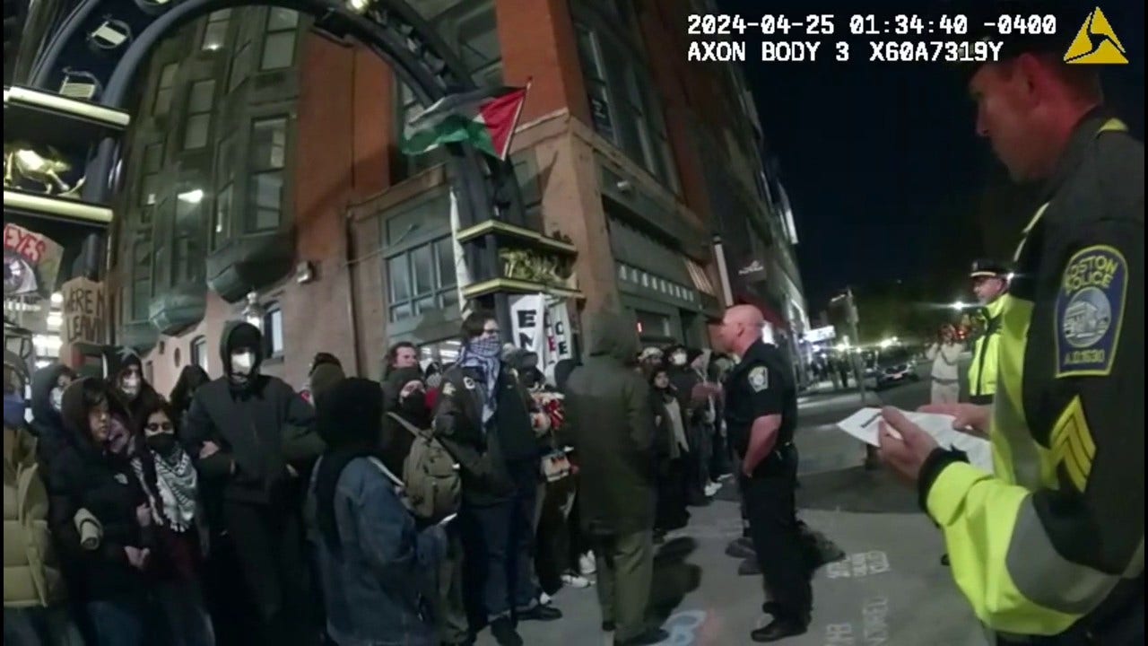 Read more about the article Body camera footage shows Boston police officer try to reason with anti-Israel protesters
