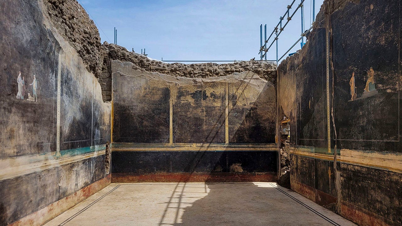 A régészek „elképesztő” felfedezést tettek egy pompeji bankettteremről