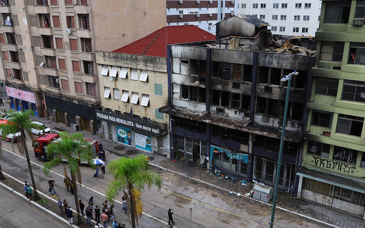 10 confirmed dead after fire at Brazilian hotel, authorities say