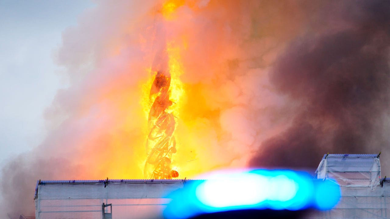 You are currently viewing In Denmark, Fire destroys 17th-century Old Stock Exchange
