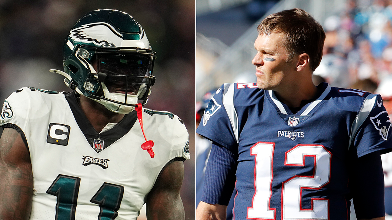 You are currently viewing Eagles’ AJ Brown changes X profile picture to photo of Tom Brady amid trade speculation