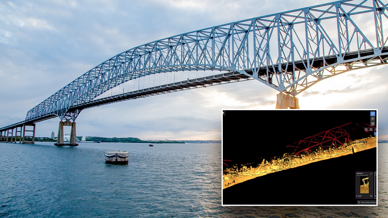 Baltimore bridge collapse: Underwater 3D images show mangled remains of Francis Scott Key Bridge