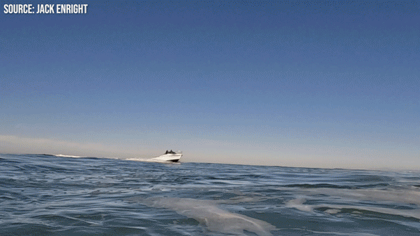 Boat speeds onto beach in San Diego