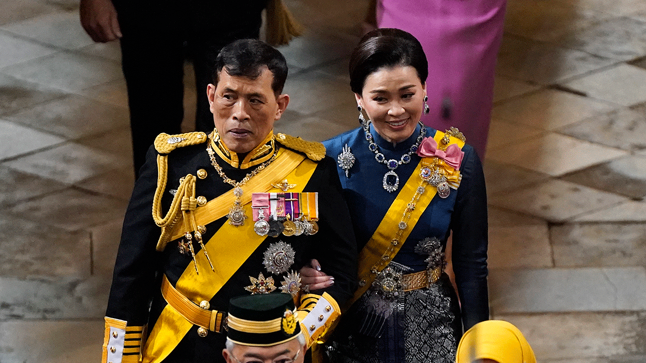 King Vajiralongkorn and Queen Suthida of Thailand at King Charles III coronation