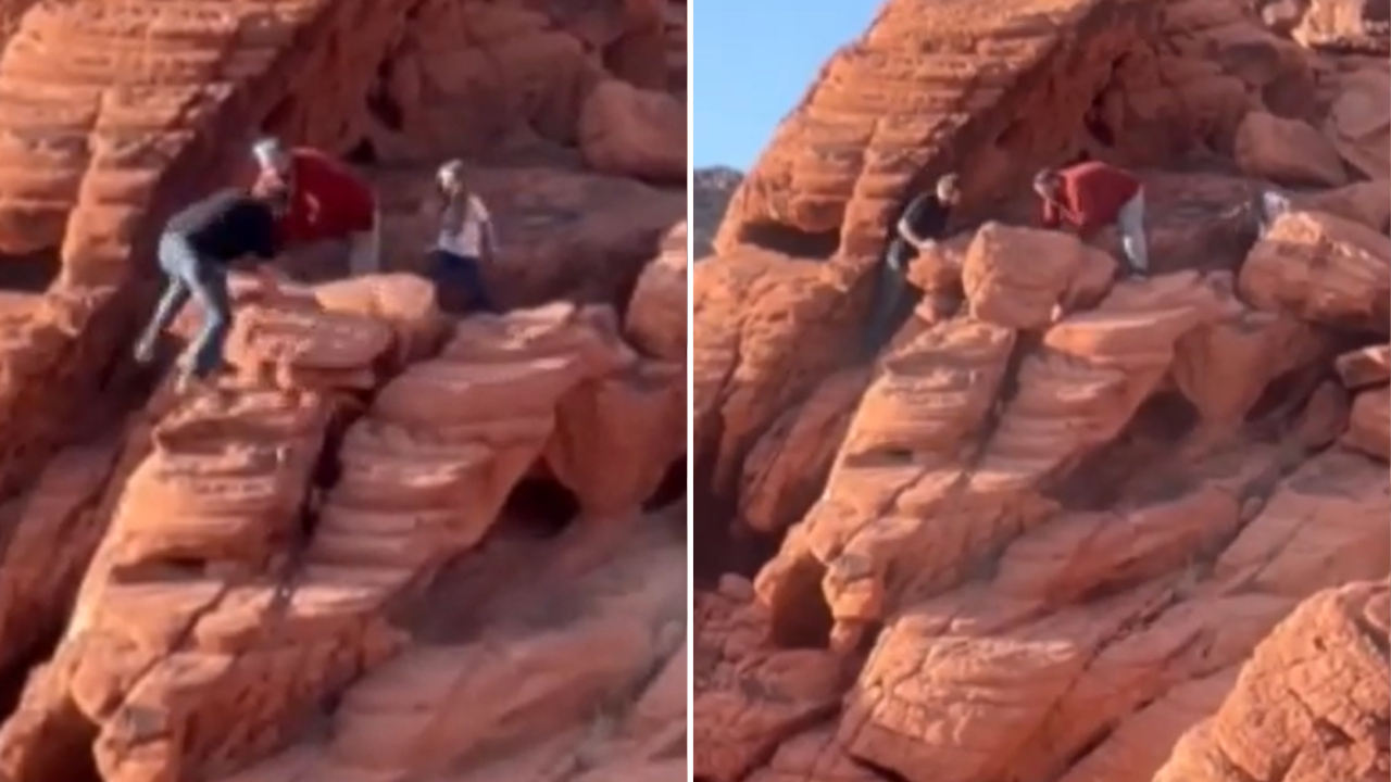 Read more about the article Tourists filmed brazenly destroying ancient rock formations at Nevada’s Lake Mead: ‘Send them to jail’