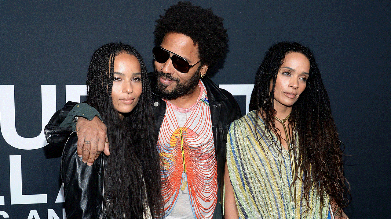 Lenny Kravitz and Lisa Bonet with their daughter