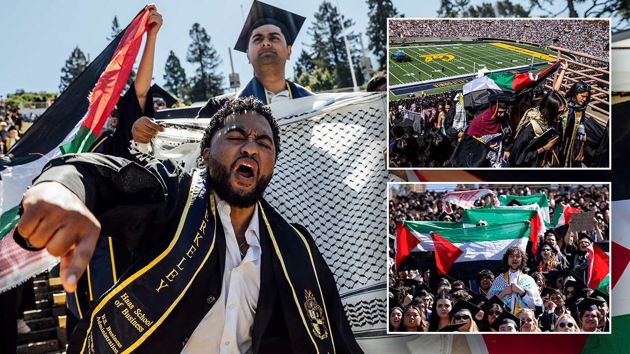 News :University of California-Berkeley grads disrupt commencement with anti-Israel protests