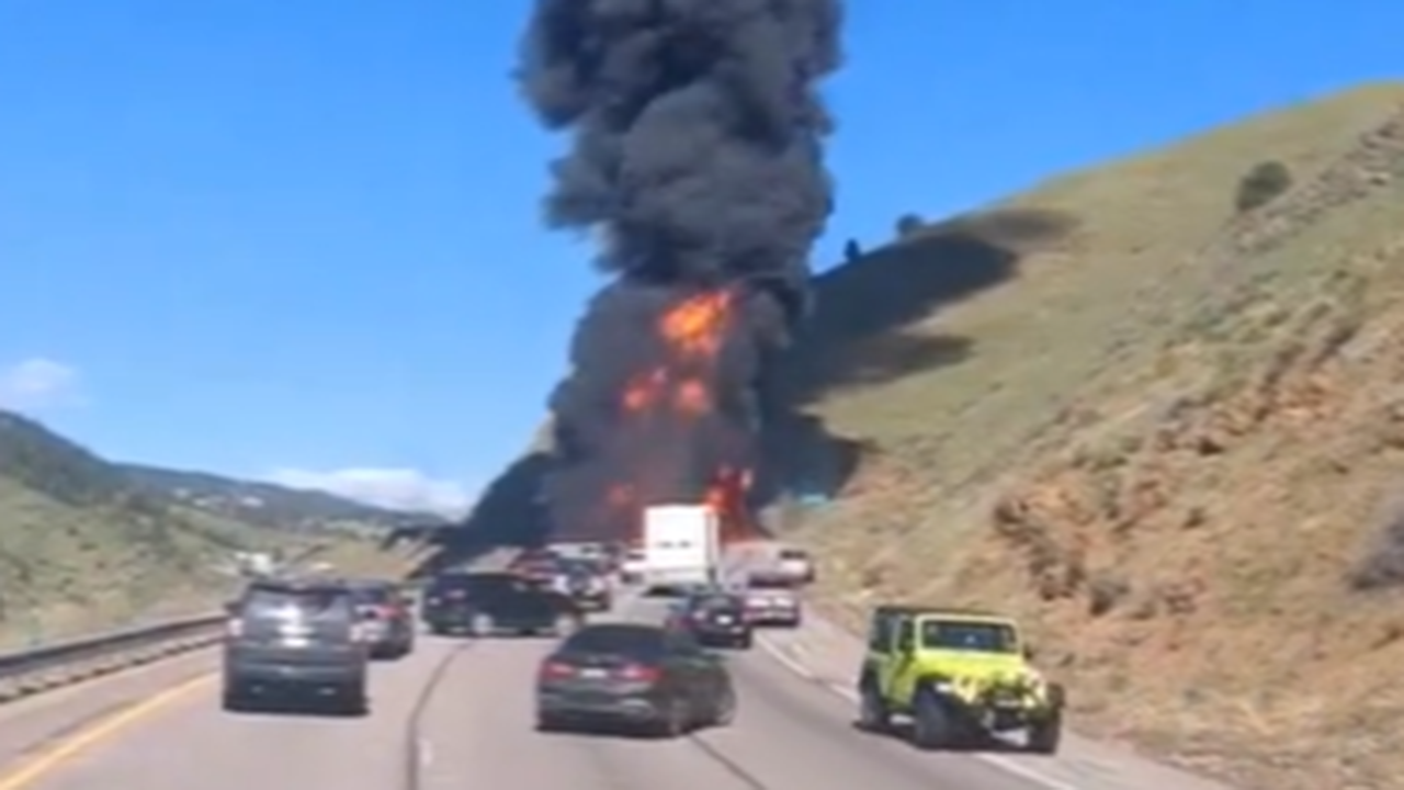 Read more about the article Colorado tanker truck erupts in flames, video shows, following Interstate-70 crash that left 1 dead