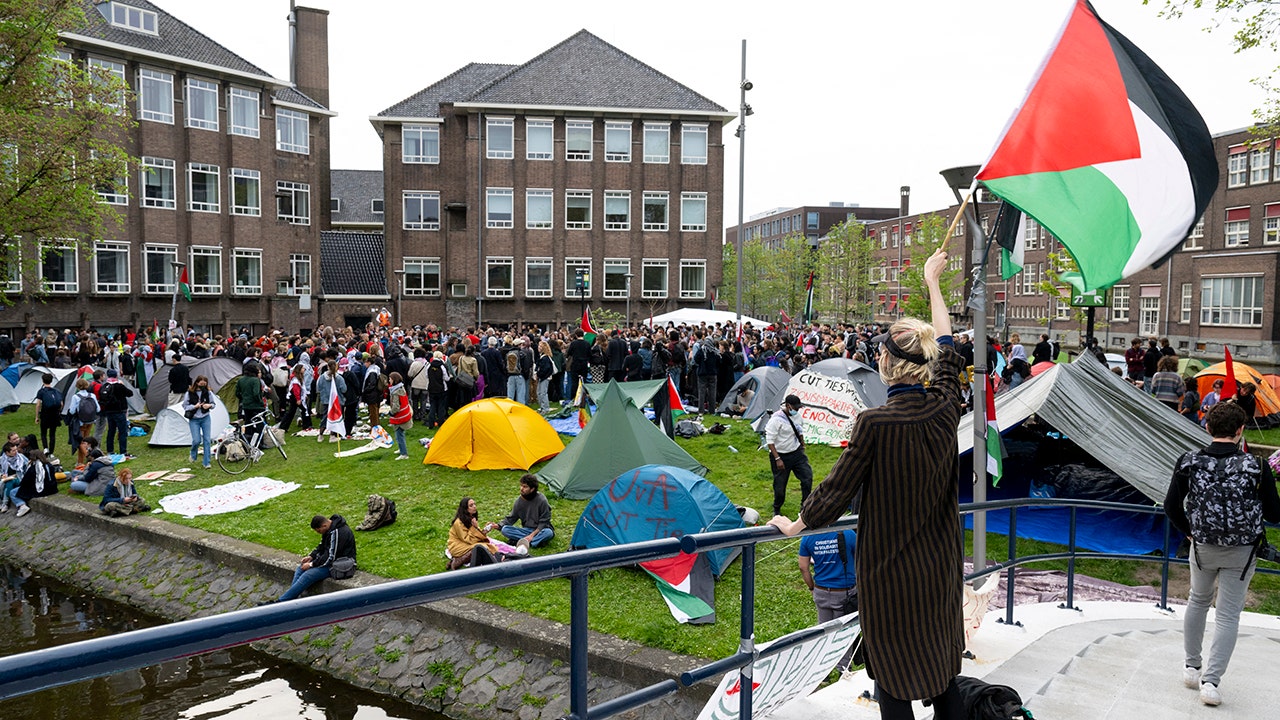 Read more about the article Anti-Israel encampment sprouts up at University of Amsterdam in the Netherlands