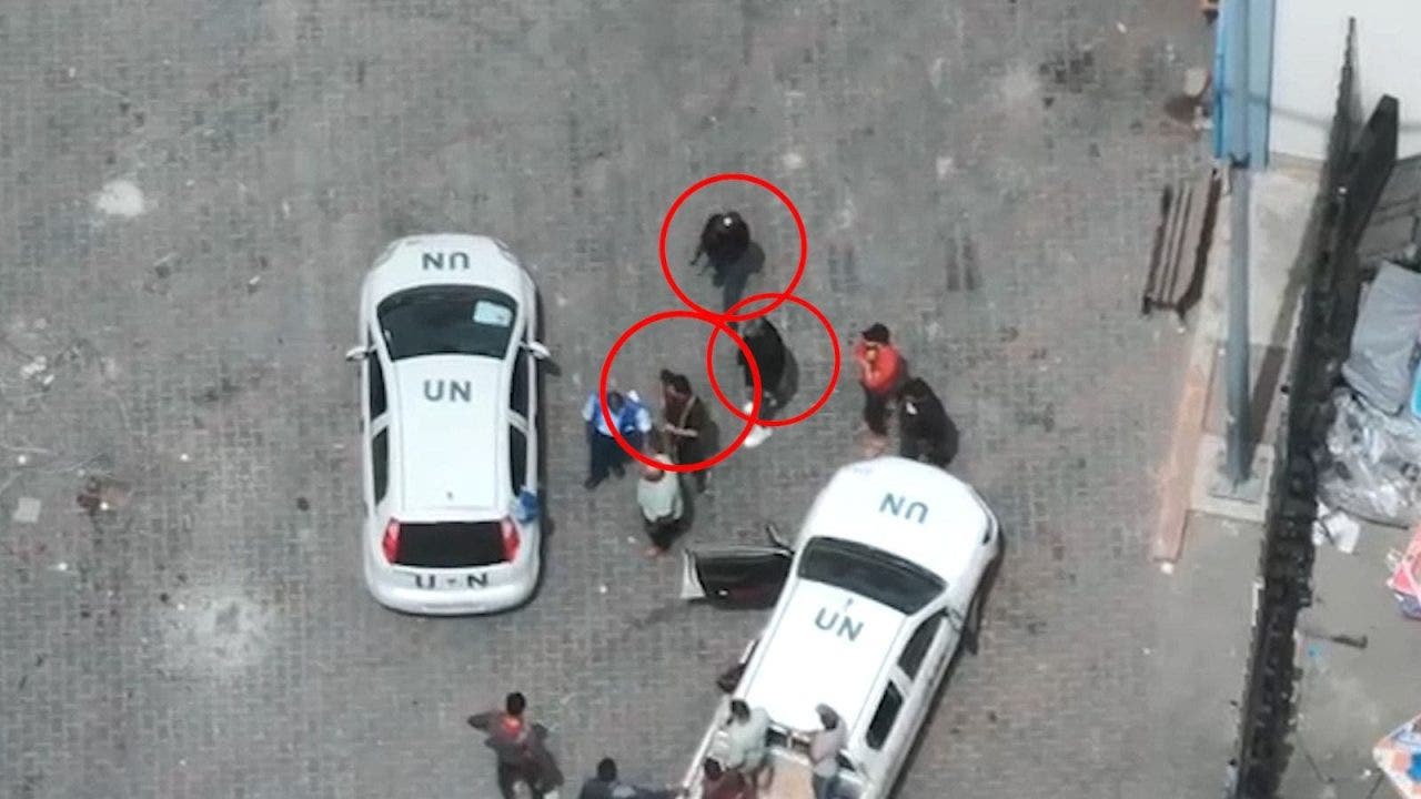 IDF releases drone footage purportedly showing Hamas combatants in UN compound