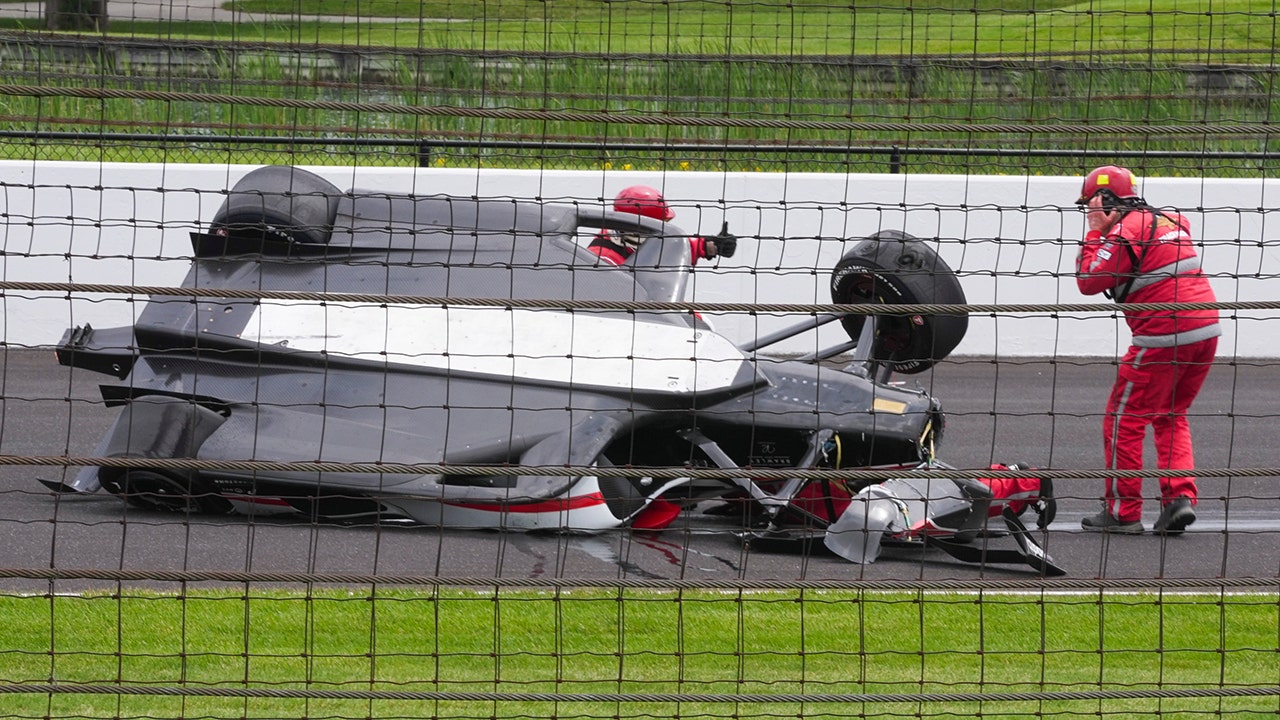 Read more about the article IndyCar driver gets airborne in scary crash at Indianapolis 500 practice