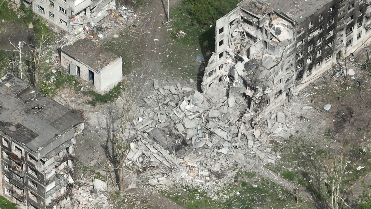 Read more about the article Drone footage shows devastation in Ukraine’s strategic eastern city of Chasiv Yar as Russians near