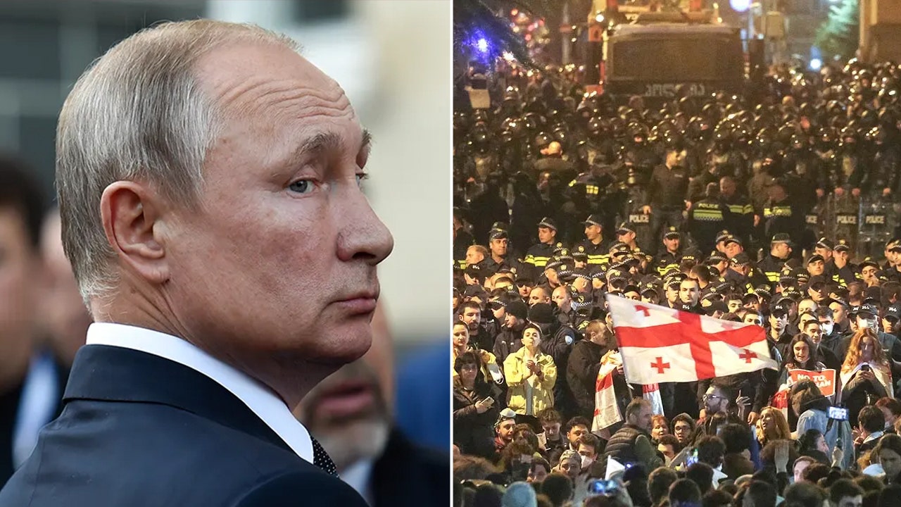 Read more about the article Putin watches on as Eastern European nation passes law favoring Moscow amid violent protests