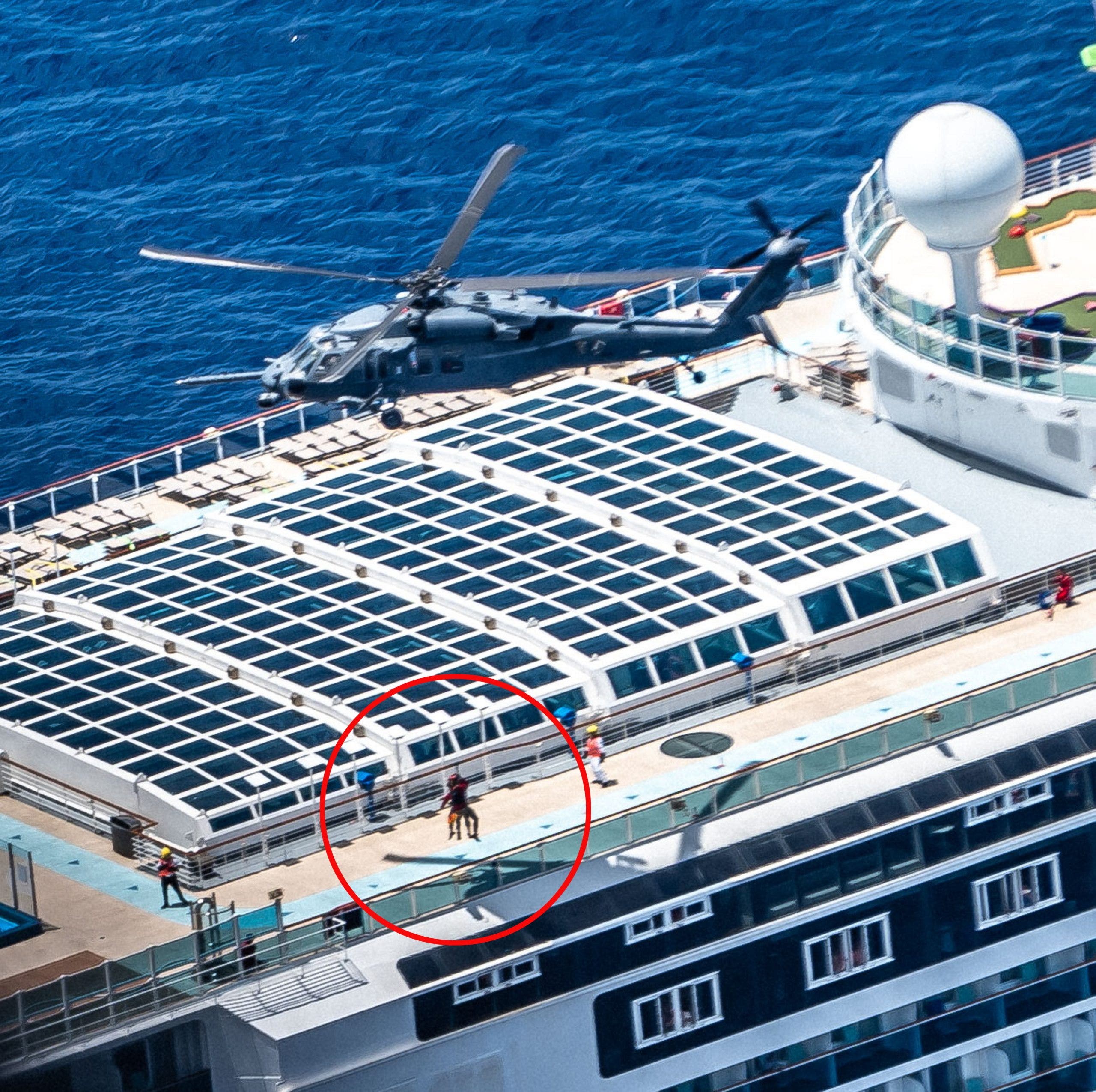 You are currently viewing Carnival Cruise Line rescue of mother and child in Air Force helicopter caught on camera