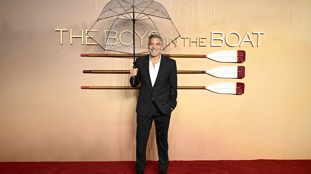 George Clooney at special screening of "The Boys in the Boat"