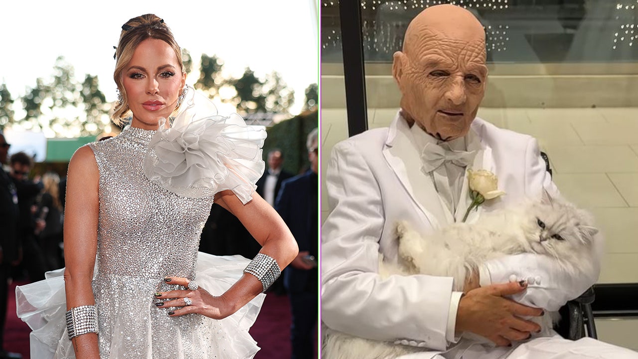 Kate Beckinsale dresses as an old man to silence o