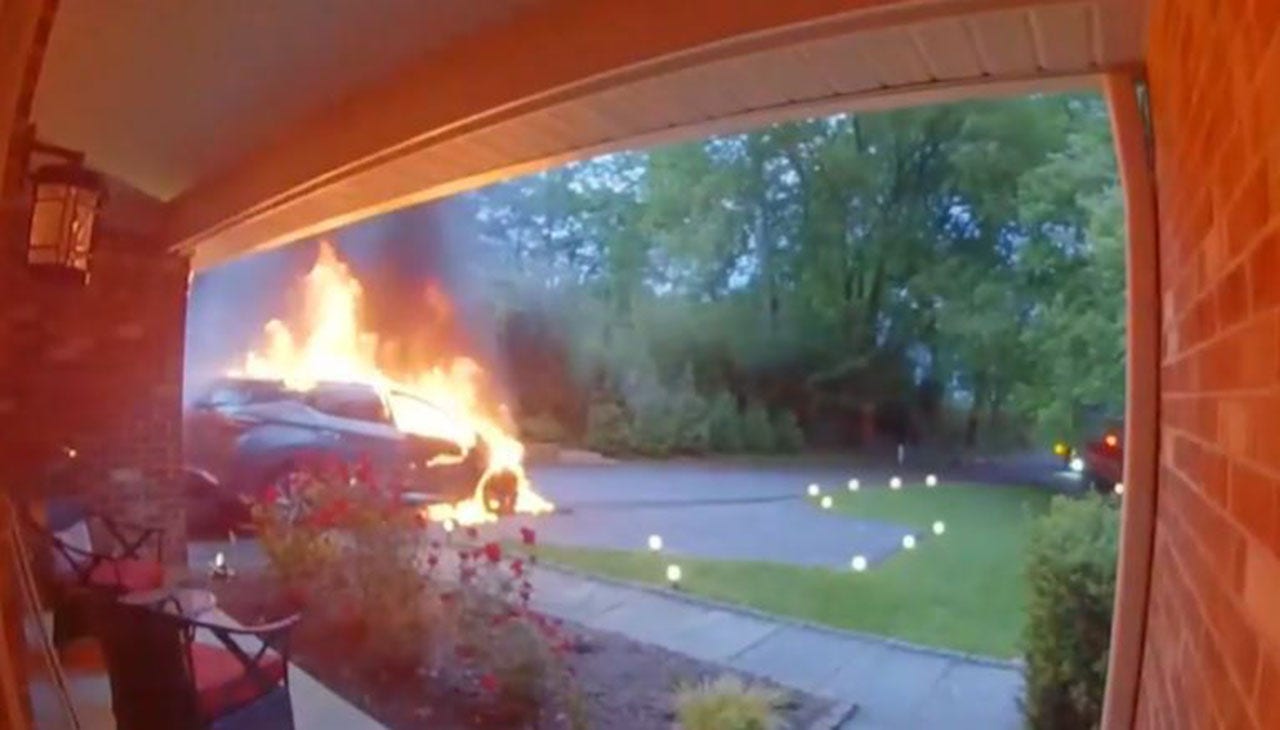 Read more about the article Maryland family’s SUV bursts into flames while they slept, video shows