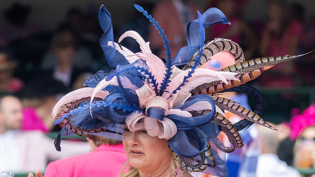 Kentucky Derby Hat—Vibrant Red and Pink detail.  Beautiful colors.  $250 Top That: Kentucky Derby Hats Pop in Pink main image 4