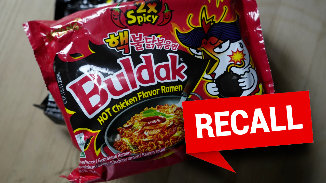 Country's food police recall various types of instant noodles for being too spicy