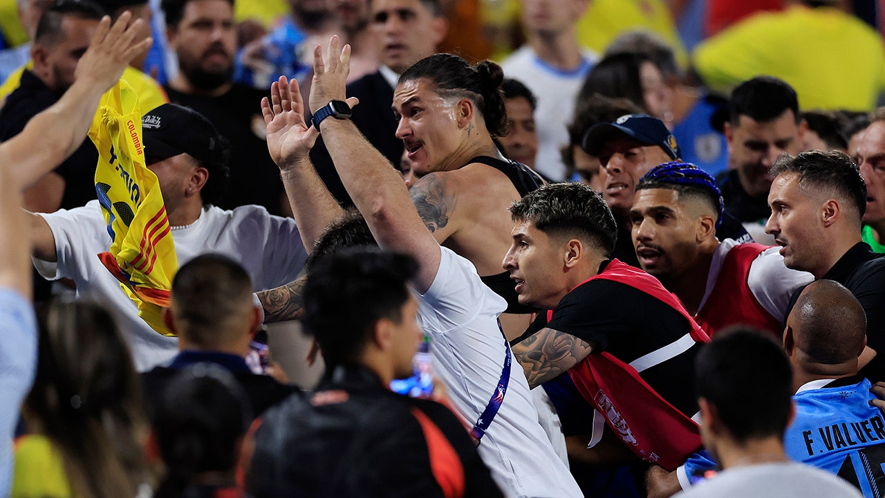 Massive brawl breaks out as Uruguay players rush Colombian fans in stands after Copa América semifinal loss